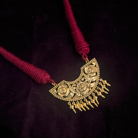 Traditional Barsha Lotkan Golap Pendant.