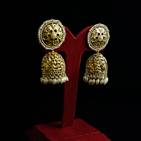 Traditional Jhumka with Pearls