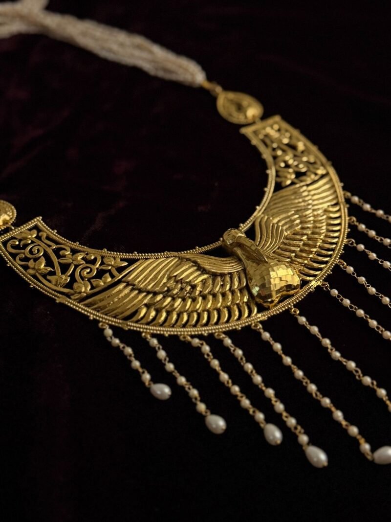 Traditional Hansa Necklace with Pearls