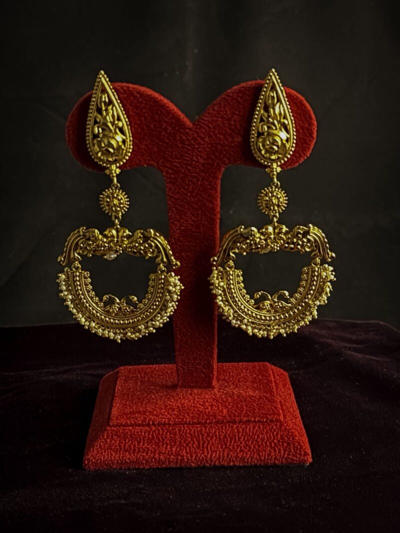 Mayur Earrings with Pearls