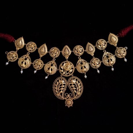 Traditionally Handcrafted Jora-Kolke Rajbari Choker