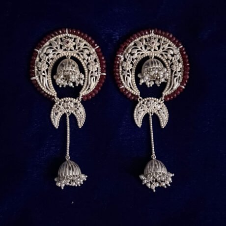 Dual Half Chand Jhumko Earrings