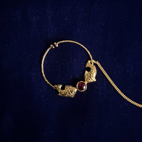 Traditional Nath with Red Stone