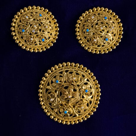 Traditional Hand Naksha Go-Go Passa Pendant Set.