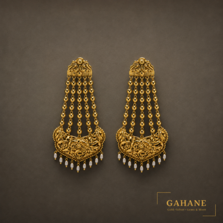 Hand Naksha Jhalor Earrings