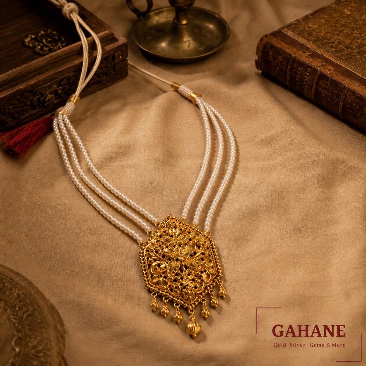 Malobika Pendant Set with South Sea Pearl