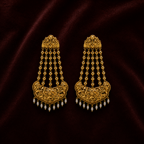 Hand Naksha Jhalor Earrings