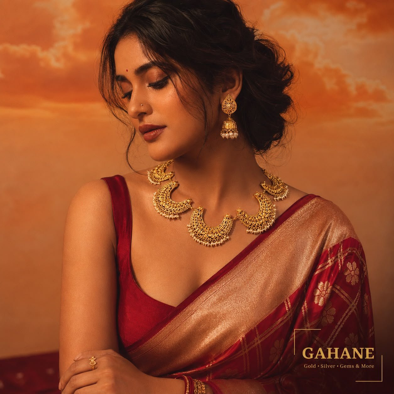 Traditional Jhumko with Pearl Drop
