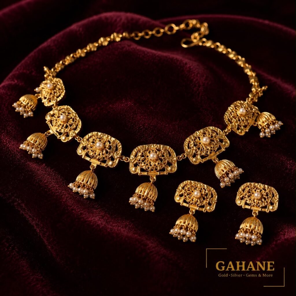 Traditional Jhumko Chatai Lohori Necklace
