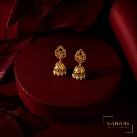 Traditional Jhumko with Pearl Drop