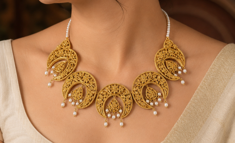 Traditional Half Chand Pradip Necklace