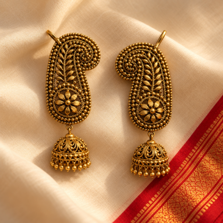 Traditional Aam Kolke Full Kan Earrings