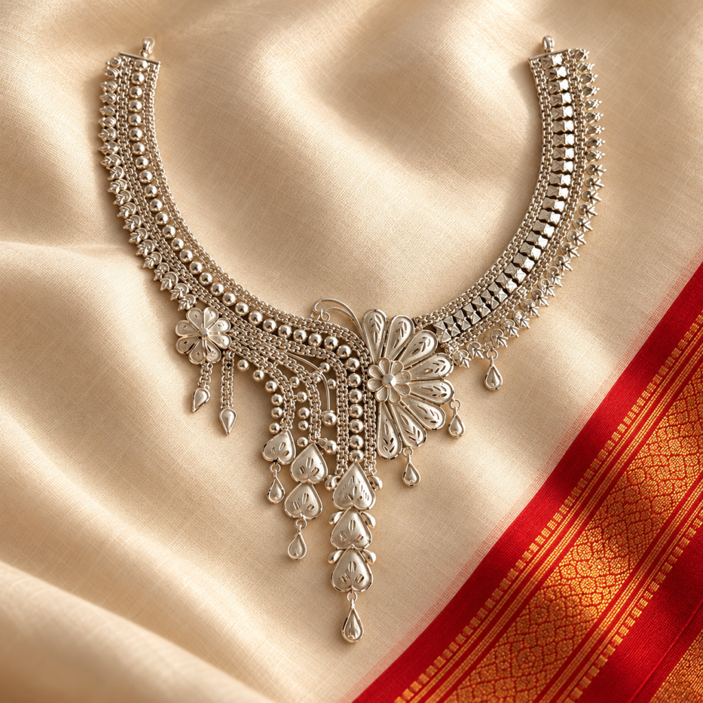 Traditional Bengal Naksha Necklace Set