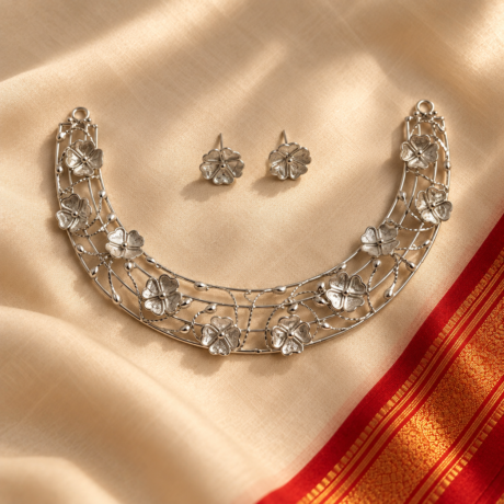 Traditional Shiuli Ful Necklace Set